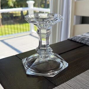 Elegant Clear Glass Candle Holder